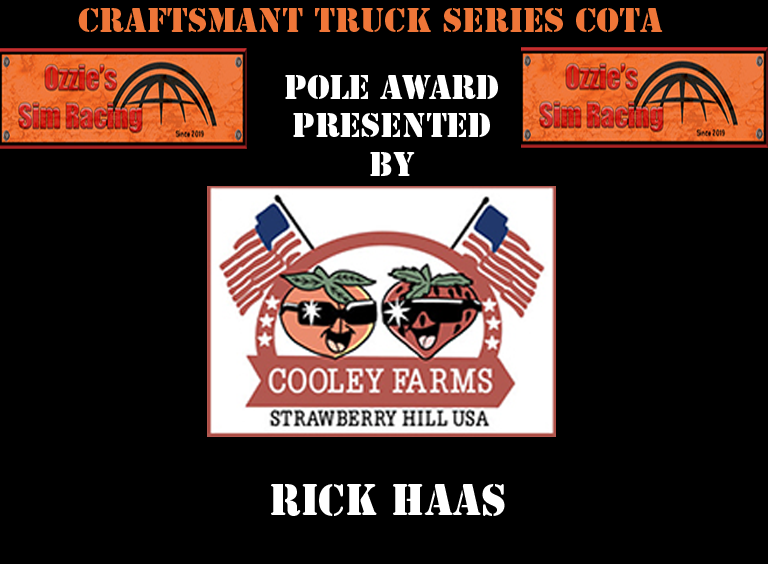 Ozzie's Sim Racing Pole Award