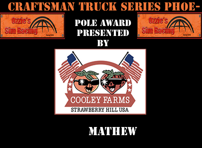 Ozzie's Sim Racing Pole Award